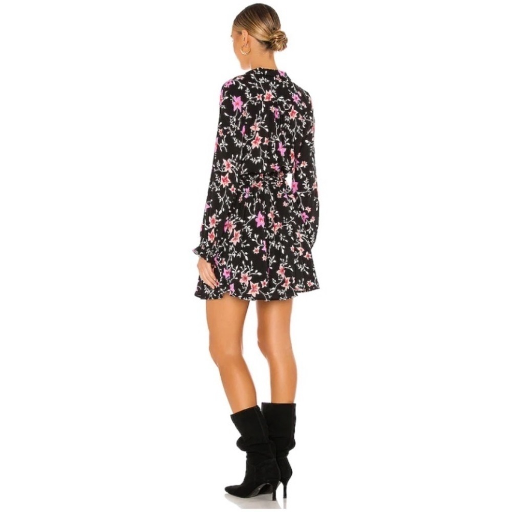 NEW Free People Lighten Up Floral Black Combo Mini Dress XS - Picture 3 of 16